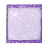 Trendy Lavender Lila Sparkling Glitzer Glitz Notizblock (Vorderseite)