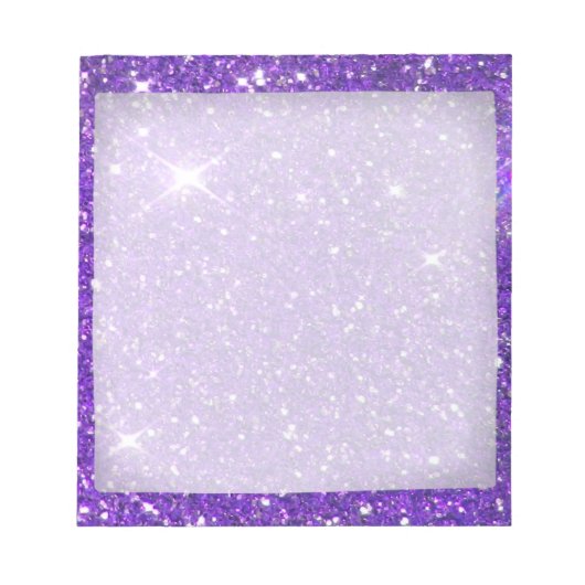 Trendy Lavender Lila Sparkling Glitzer Glitz Notizblock (Vorderseite)