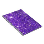 Trendy Lavender Lila Sparkling Glitzer Glitz Notizblock (Rechte Seite)