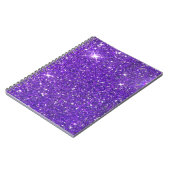 Trendy Lavender Lila Sparkling Glitzer Glitz Notizblock (Linke Seite)