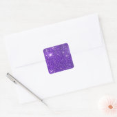 Trendy Lavender Lila Sparkling Glitzer Glitz Quadratischer Aufkleber (Umschlag)