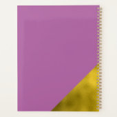Trendy Lavender und Gold Monogram Planer (Rückseite)