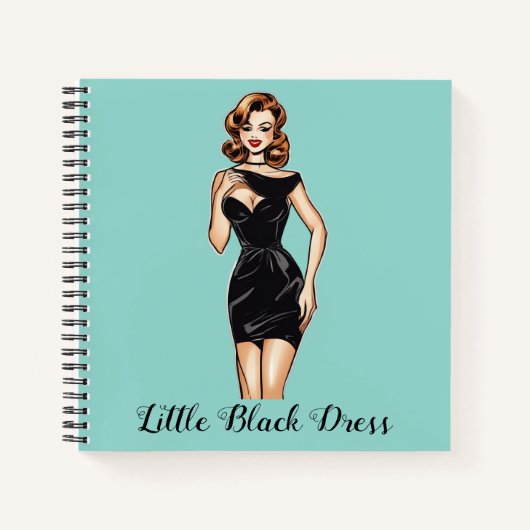 Trendy LBD Notebook - Little Black Dress Journal Notizblock (Vorderseite)