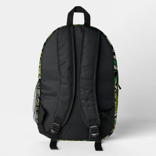 Trendy Leafy Pflanze Green Garden Bedruckter Rucksack (Rückseite)