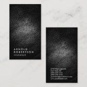 Trendy Leather Effect Consultant Business Card Visitenkarte (Vorne/Hinten)