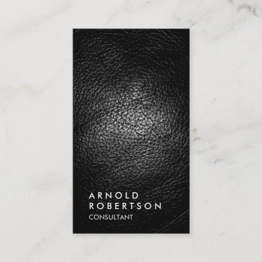 Trendy Leather Effect Consultant Business Card Visitenkarte (Vorderseite)