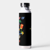 Trendy lebendig zurück in das Schulmuster Trinkflasche (Links)