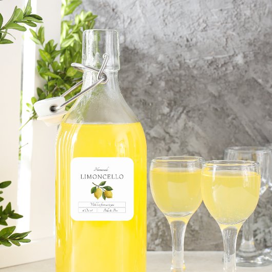 Trendy Lemon Event Wedding Limoncello Quadratischer Aufkleber