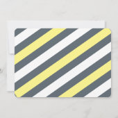 Trendy Lemon & Gray Save the Date (Rückseite)