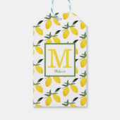 Trendy Lemon Monogram Name Geschenkanhänger (Vorderseite)