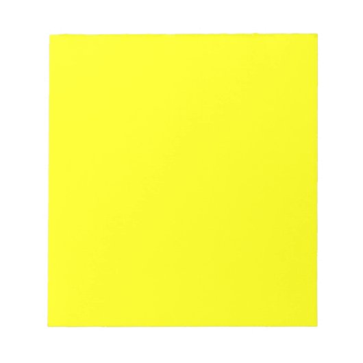 Trendy Lemon Yellow Solid Color | Klassisch Notizblock (Vorderseite)