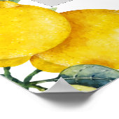 Trendy Lemons Brautparty Foto Booth Poster (Ecke)