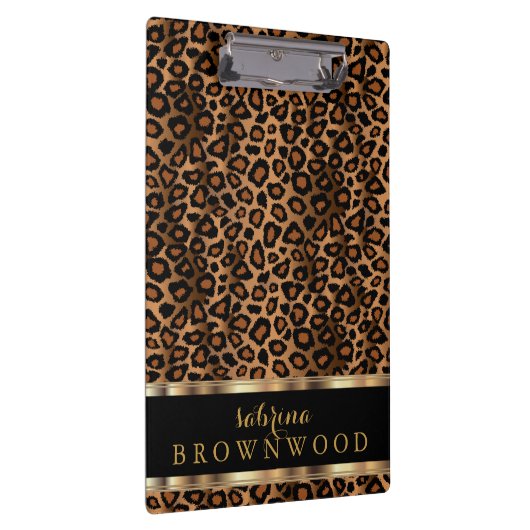 Trendy Leopard Animal Design Klemmbrett (Rechts)