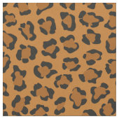 Trendy Leopard Animal Print Black Orange Stoff (Nahaufnahme)