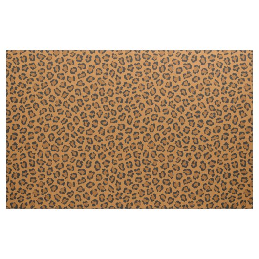 Trendy Leopard Animal Print Black Orange Stoff (Fat Quarter (45,7 x 55,9 cm))