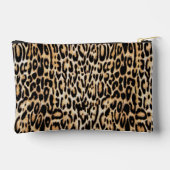 Trendy Leopard Animal Print mit Monogram Zubehörtasche (Rückseite)