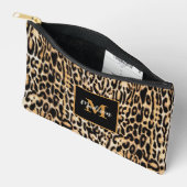 Trendy Leopard Animal Print mit Monogram Zubehörtasche (Offen)