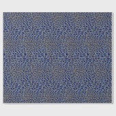 Trendy Leopard Blue Animal Print Geschenkpapier (Flach)