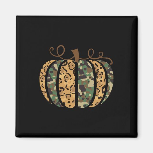 Trendy Leopard Camouflage Pumpkin Animal Print Che Magnet (Vorne)