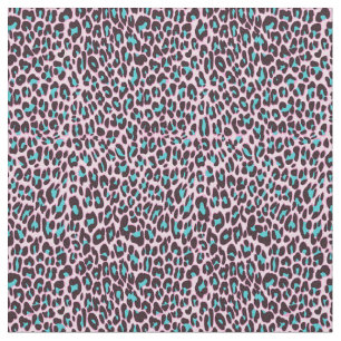 Trendy Leopard/Cheetah Pink Aquamarines Muster Stoff