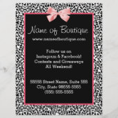 Trendy Leopard Pink Ribbon Werbeaktion Marketing Flyer (Hinten)