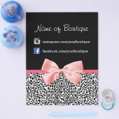 Trendy Leopard Pink Ribbon Werbeaktion Marketing Flyer (Einzeln)
