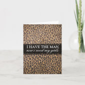 Trendy Leopard Print Bridesmaid Request Card Einladung (Vorderseite)