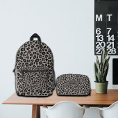 Trendy Leopard Print Individuelle Name Kosmetische Waschbeutel