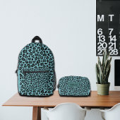 Trendy Leopard Print Individuelle Name Kosmetische Waschbeutel