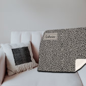 Trendy Leopard Print Individuelle Name Sherpadecke