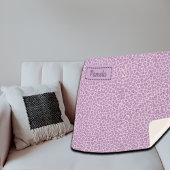 Trendy Leopard Print Individuelle Name Sherpadecke