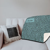 Trendy Leopard Print Individuelle Name Sherpadecke
