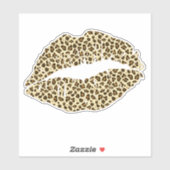 Trendy Leopard Print Kiss - Contour Aufkleber (Blatt)