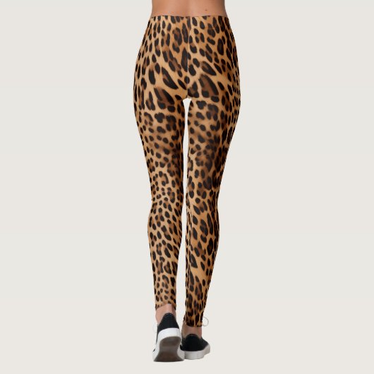 Trendy Leopard Print Leggings (Rückseite)