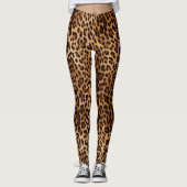 Trendy Leopard Print Leggings (Vorderseite)