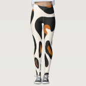 Trendy Leopard Print Leggings - Komfortable und be (Vorderseite)