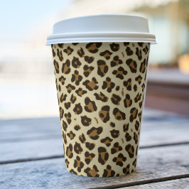 Trendy Leopard Print Pappbecher