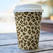Trendy Leopard Print Pappbecher