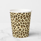 Trendy Leopard Print Pappbecher (Rückseite)