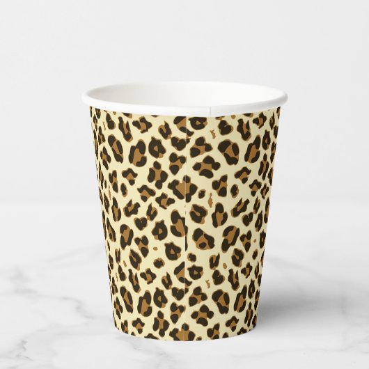Trendy Leopard Print Pappbecher (Rechts)