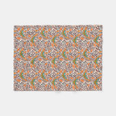 Trendy leopard print, Paradiesvögel, orange Fleecedecke (Vorderseite (Horizontal))