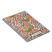 Trendy leopard print, Paradiesvögel, orange Notizblock (Rechte Seite)