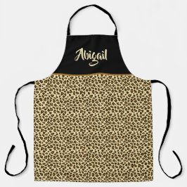 Trendy Leopard Print - Personalisiert Schürze