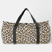 Trendy Leopard simuliertes Pelzeffektmuster Duffle Bag (Rückseite)