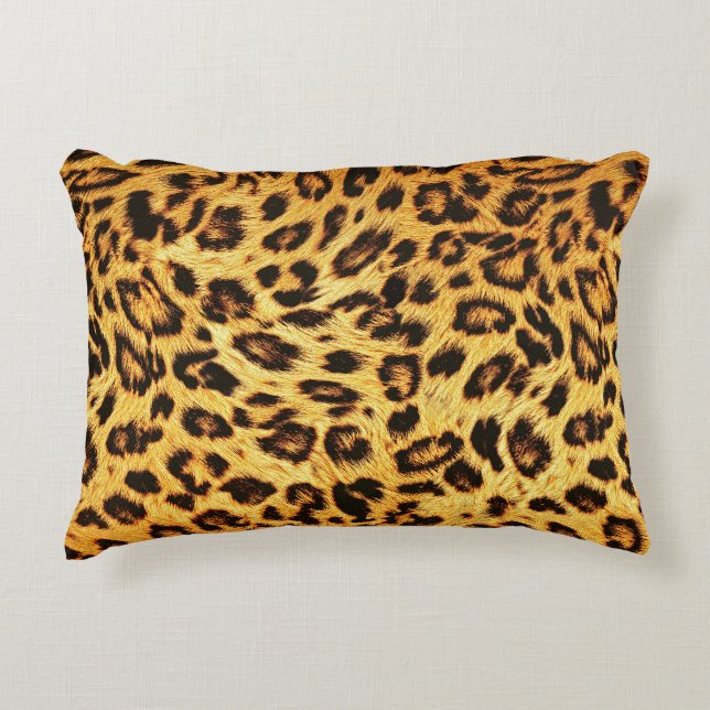 Trendy Leopard: Skin Design Pattern. Dekokissen (Vorderseite)
