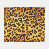 Trendy Leopard: Skin Design Pattern. Fleecedecke (Vorderseite (Horizontal))