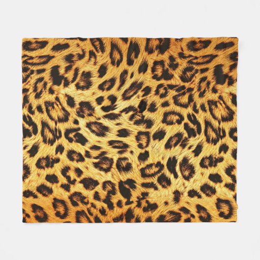 Trendy Leopard: Skin Design Pattern. Fleecedecke (Vorderseite (Horizontal))