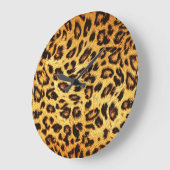Trendy Leopard: Skin Design Pattern. Große Wanduhr (Winkel)