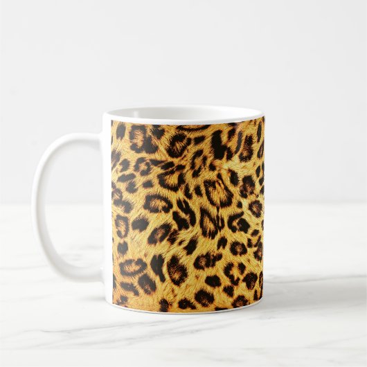 Trendy Leopard: Skin Design Pattern. Kaffeetasse (Links)