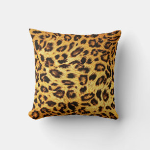 Trendy Leopard: Skin Design Pattern. Kissen